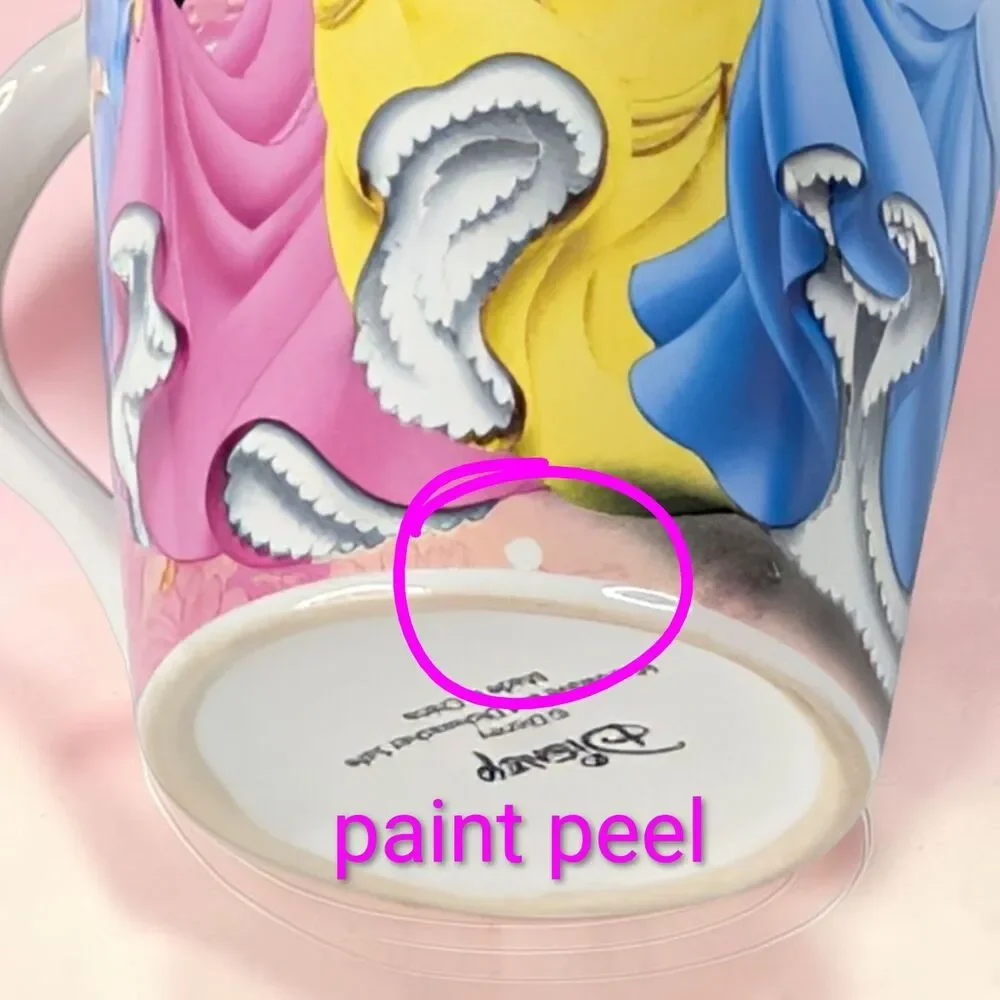 Disney Princess Coffee Mug 6 Princesses Ariel Cinderella Snow White 4